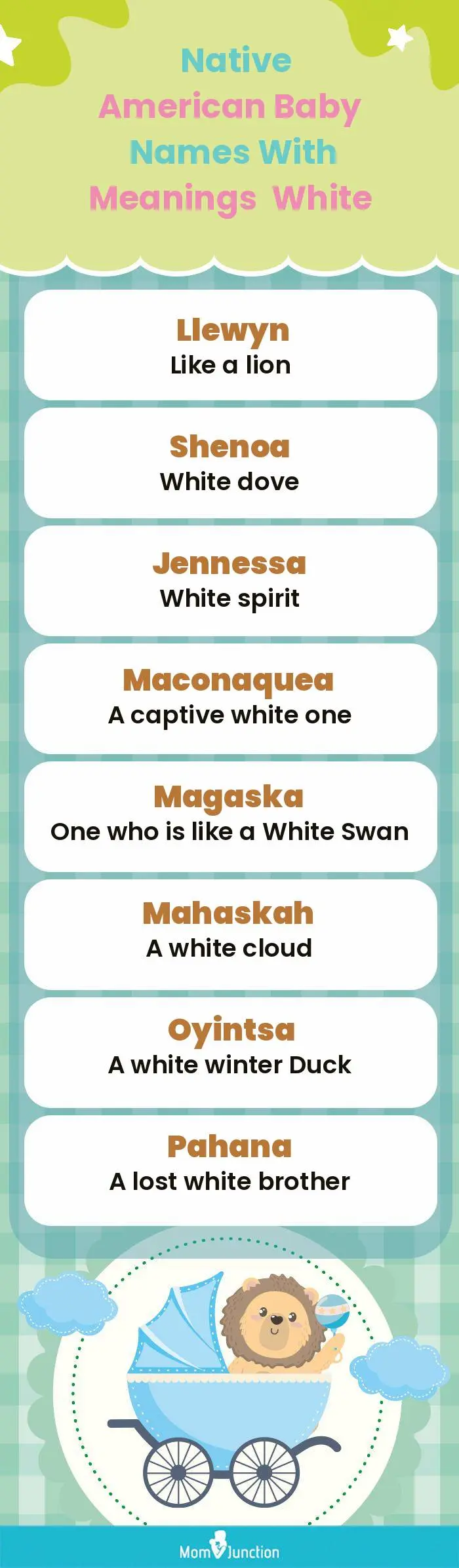  Native American Baby Names with Meanings White(infographic)