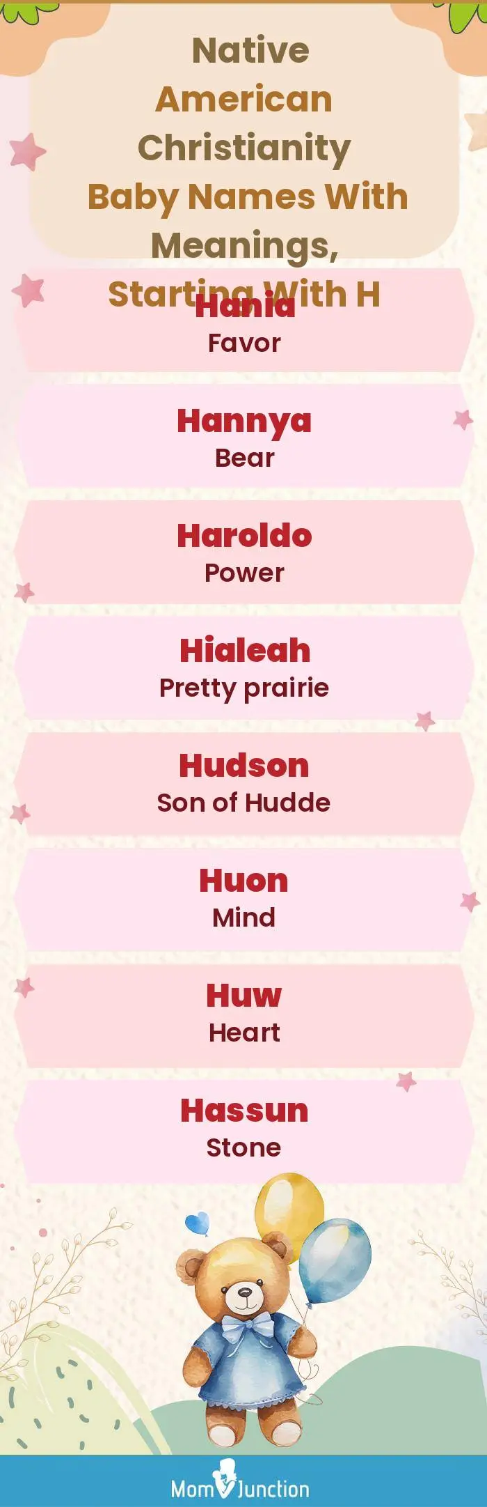  Native American Christianity Baby Names with Meanings, Starting With H(infographic)