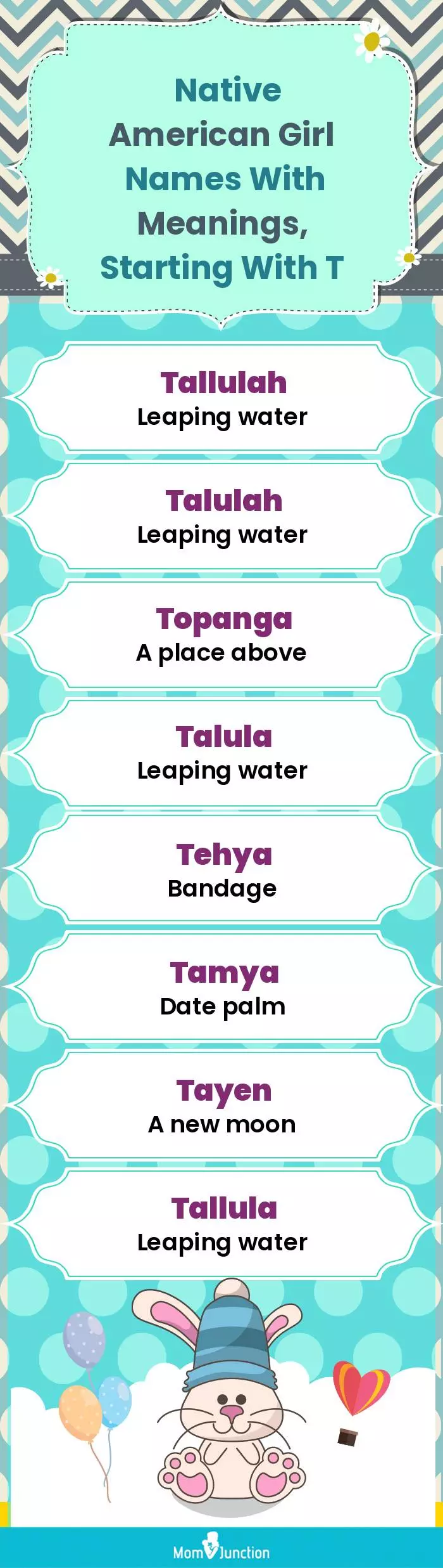  Native American Girl Names with Meanings, Starting With T(infographic)