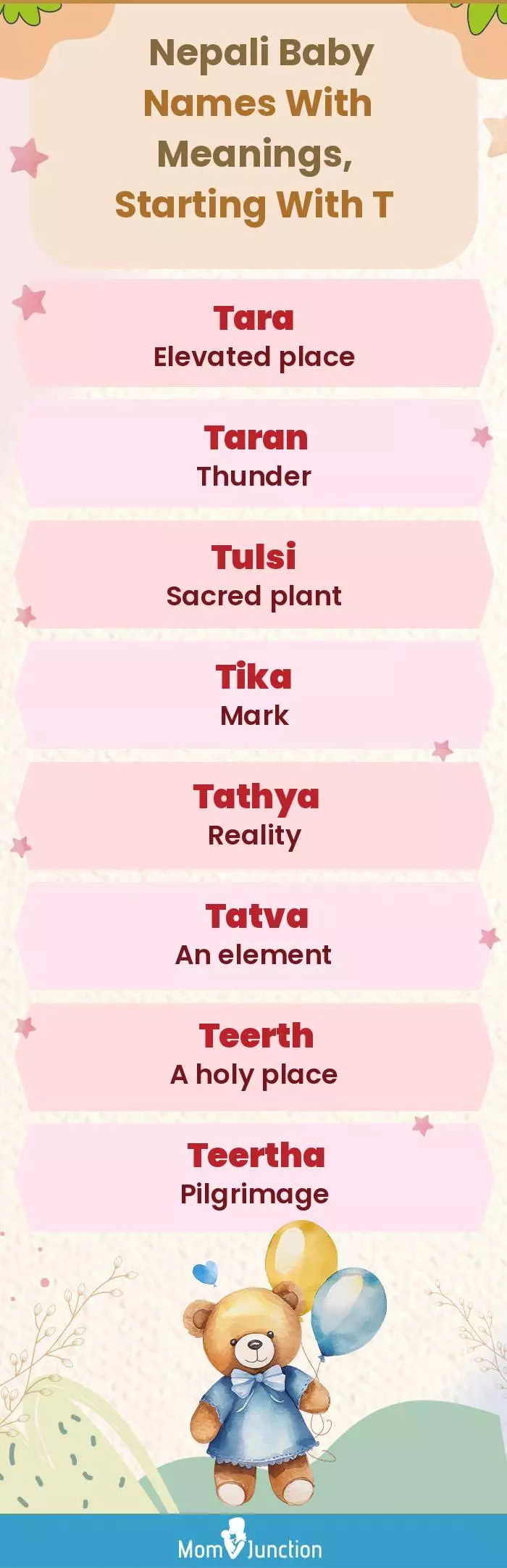  Nepali Baby Names with Meanings, Starting With T(infographic)