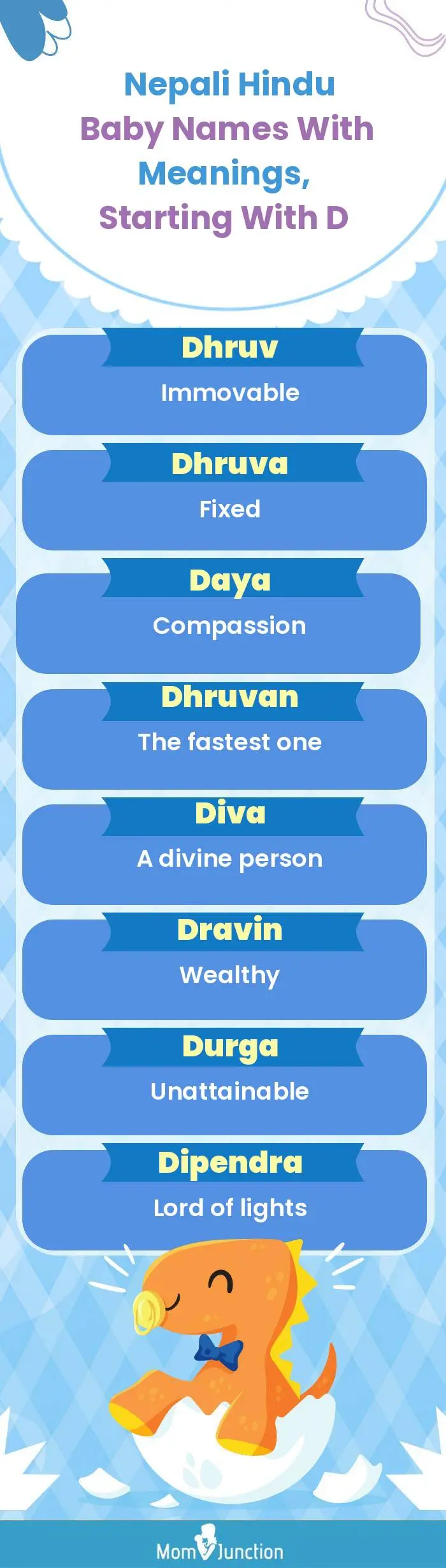  Nepali Hindu Baby Names with Meanings, Starting With D(infographic)