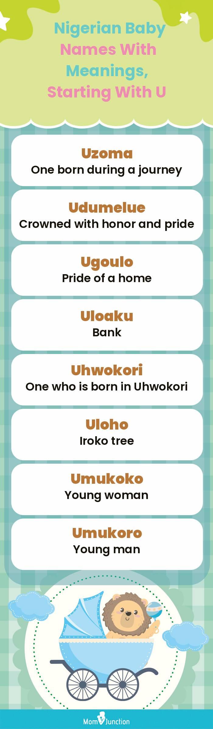  Nigerian Baby Names with Meanings, Starting With U(infographic)