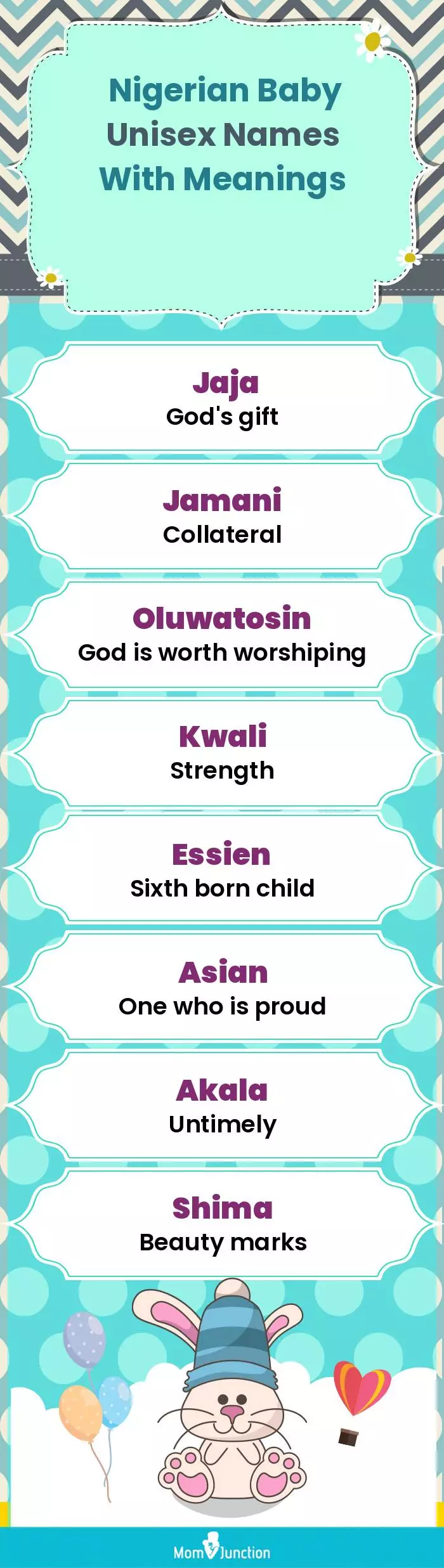  Nigerian Baby Unisex Names With Meanings(infographic)