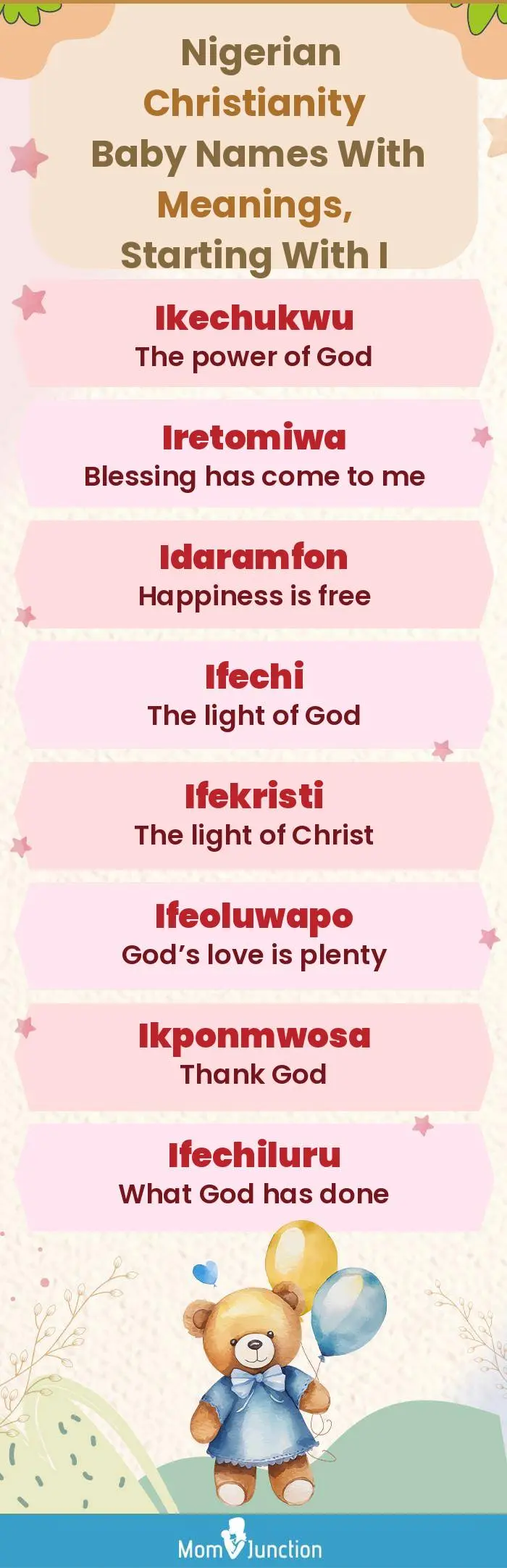  Nigerian Christianity Baby Names with Meanings, Starting With I(infographic)