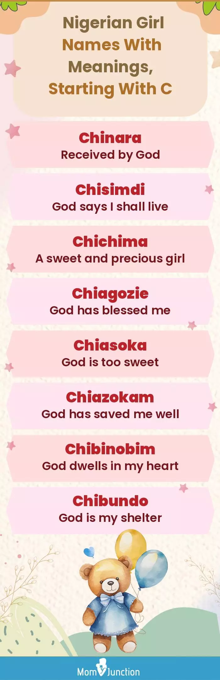  Nigerian Girl Names with Meanings, Starting With C(infographic)