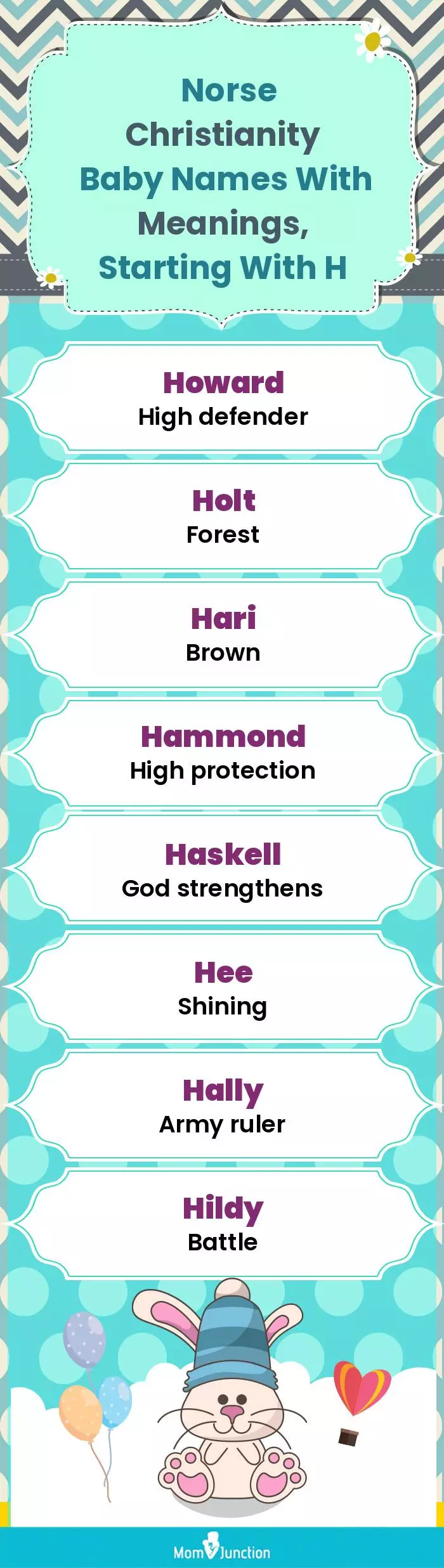  Norse Christianity Baby Names with Meanings, Starting With H(infographic)