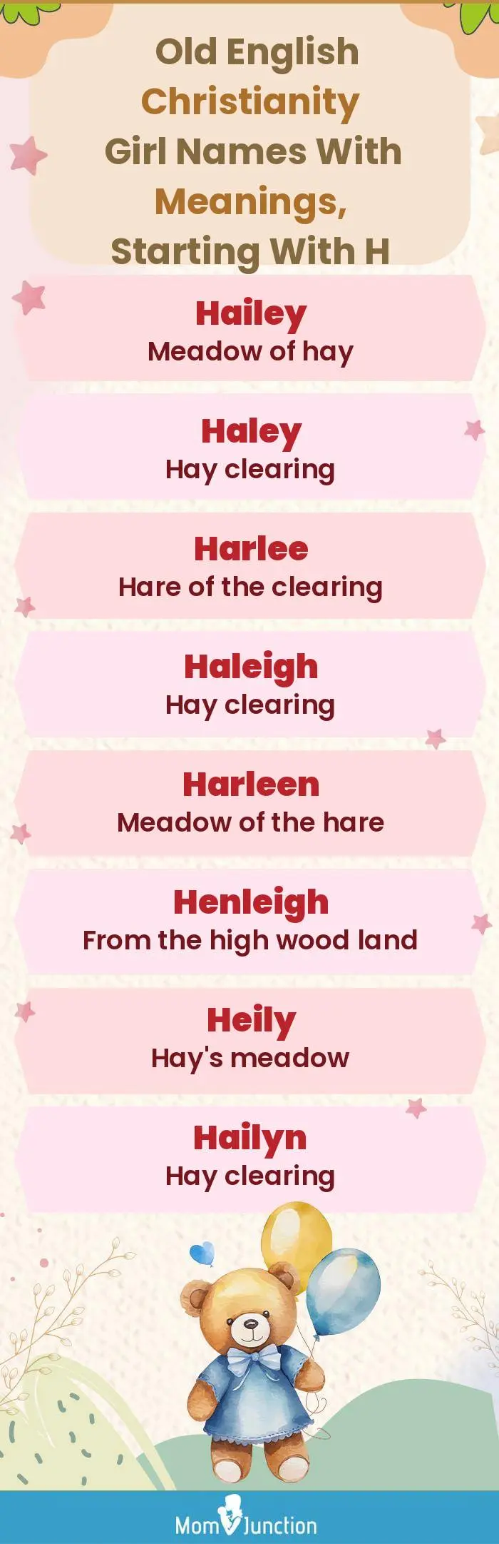  Old English Christianity Girl Names with Meanings, Starting With H(infographic)