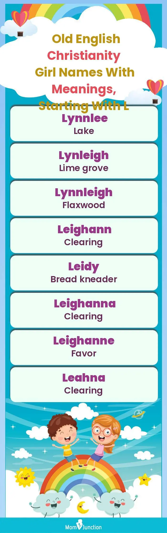  Old English Christianity Girl Names with Meanings, Starting With L(infographic)