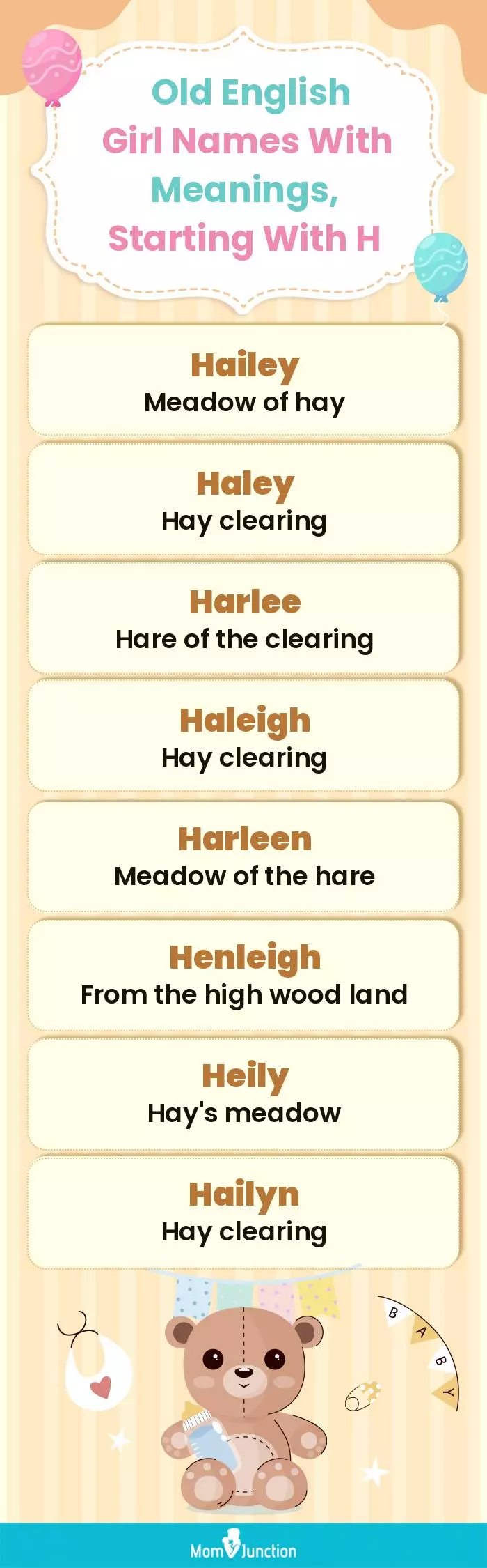  Old English Girl Names with Meanings, Starting With H(infographic)