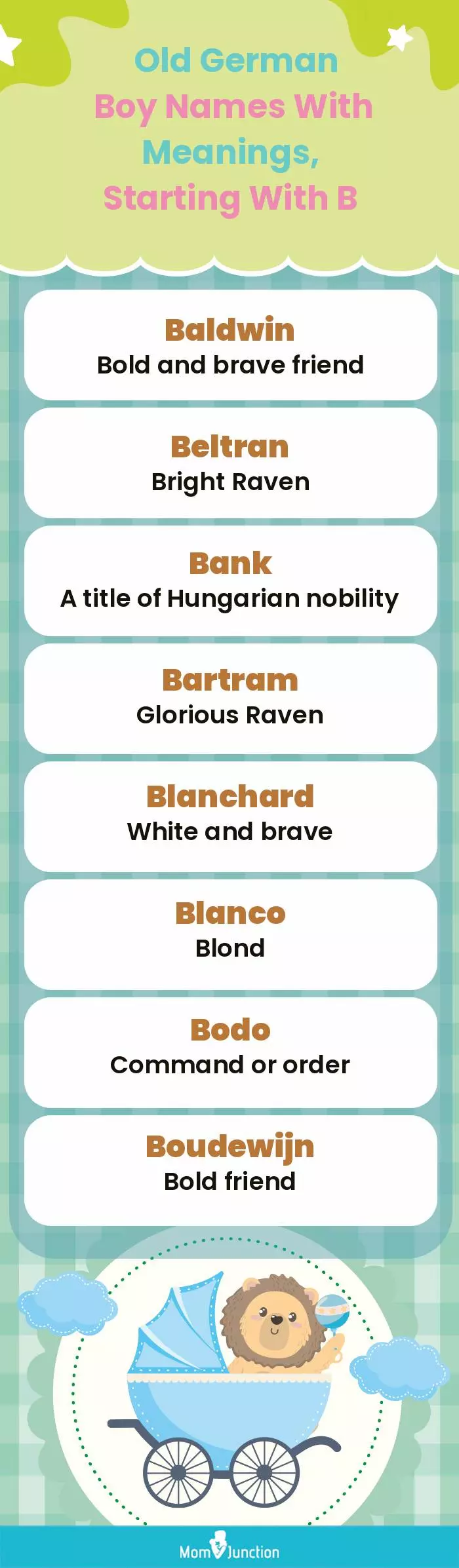  Old German Boy Names with Meanings, Starting With B(infographic)