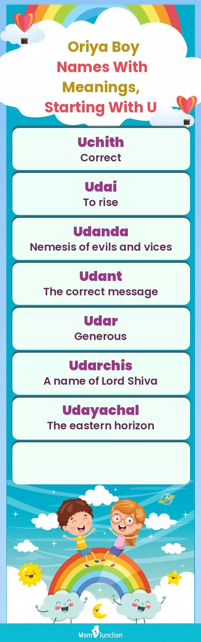  Oriya Boy Names with Meanings, Starting With U(infographic)