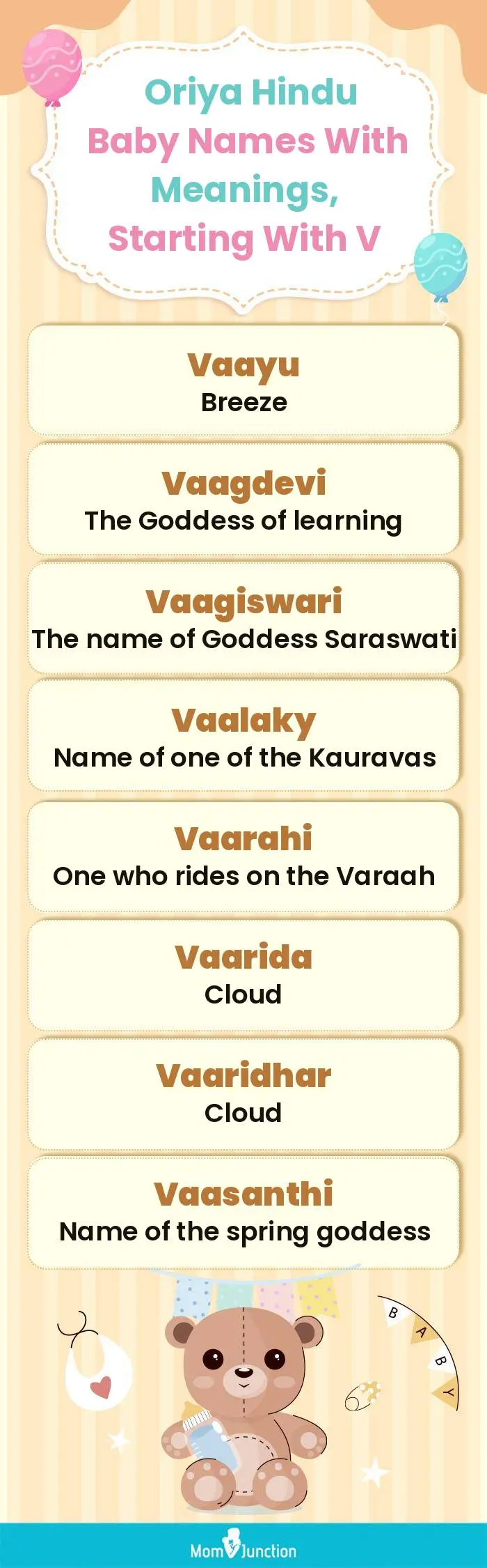  Oriya Hindu Baby Names with Meanings, Starting With V(infographic)