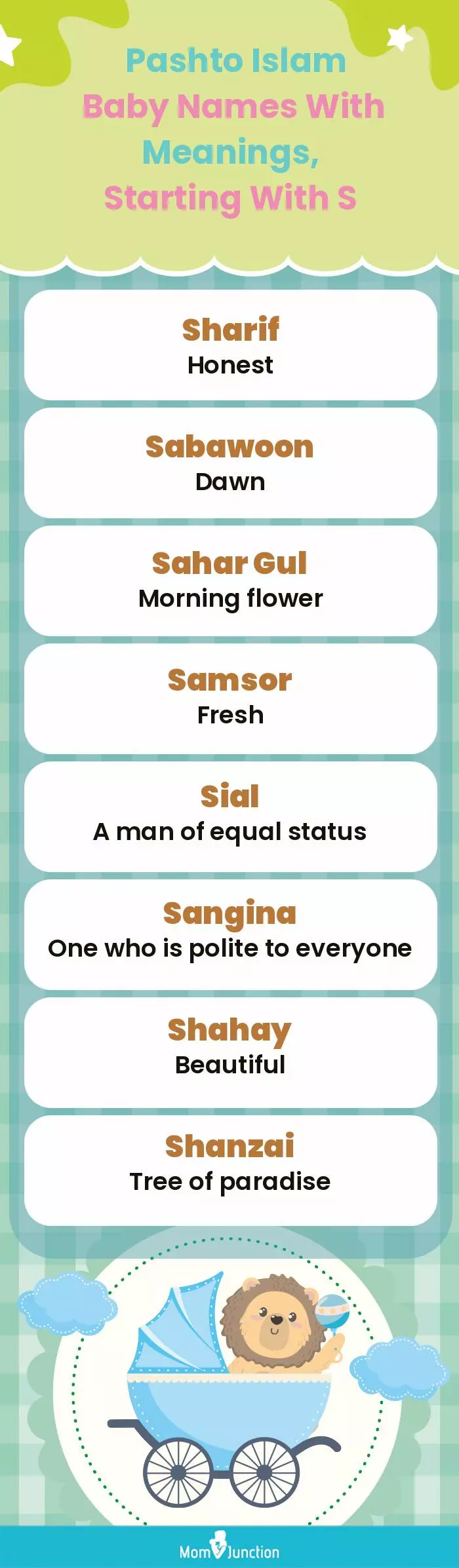  Pashto Islam Baby Names with Meanings, Starting With S(infographic)