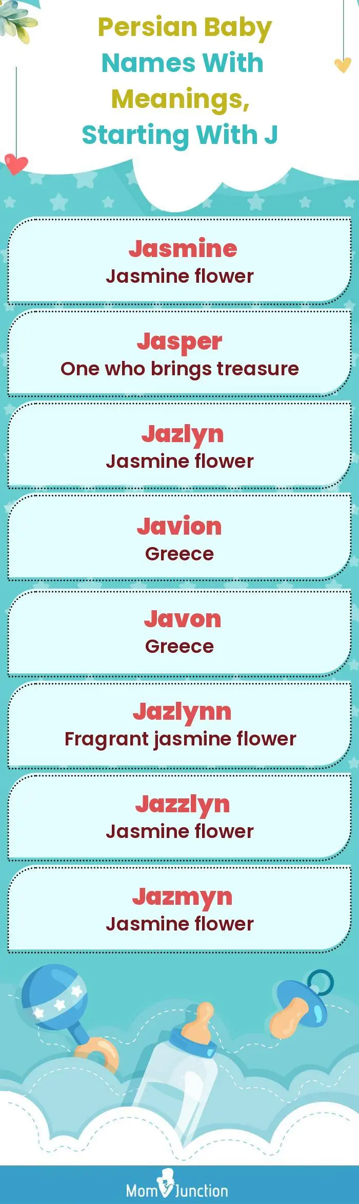  Persian Baby Names with Meanings, Starting With J(infographic)