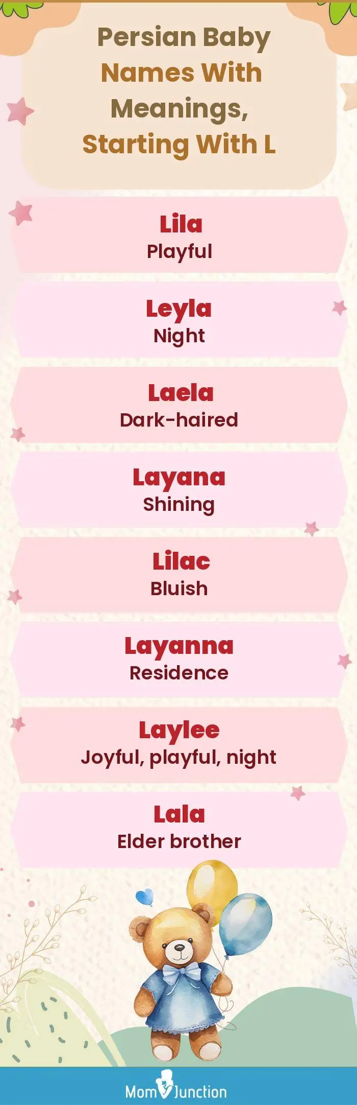  Persian Baby Names with Meanings, Starting With L(infographic)