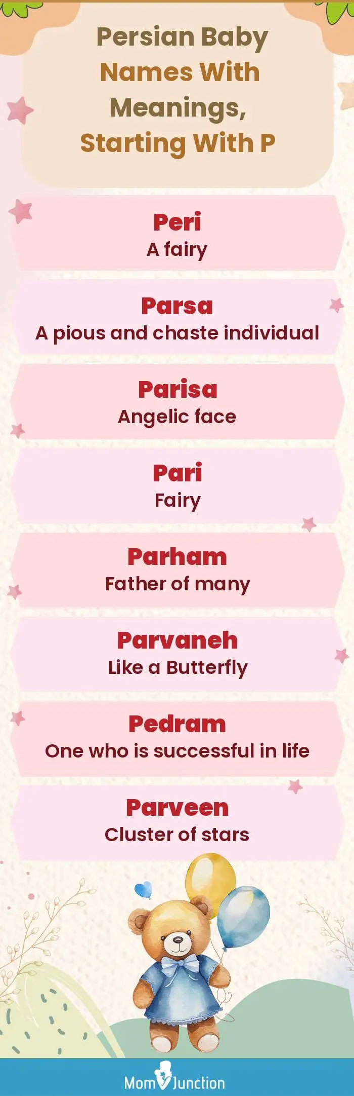  Persian Baby Names with Meanings, Starting With P(infographic)