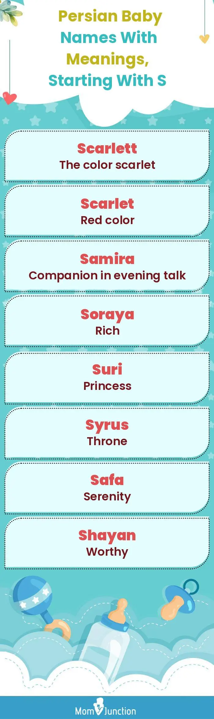  Persian Baby Names with Meanings, Starting With S(infographic)