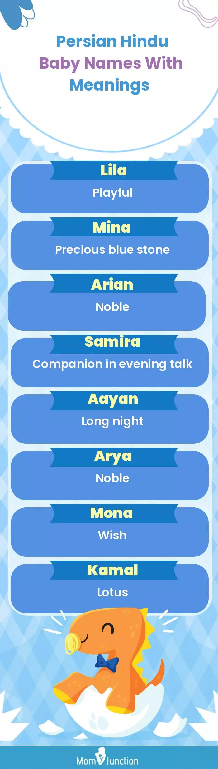  Persian Hindu Baby Names with Meanings(infographic)