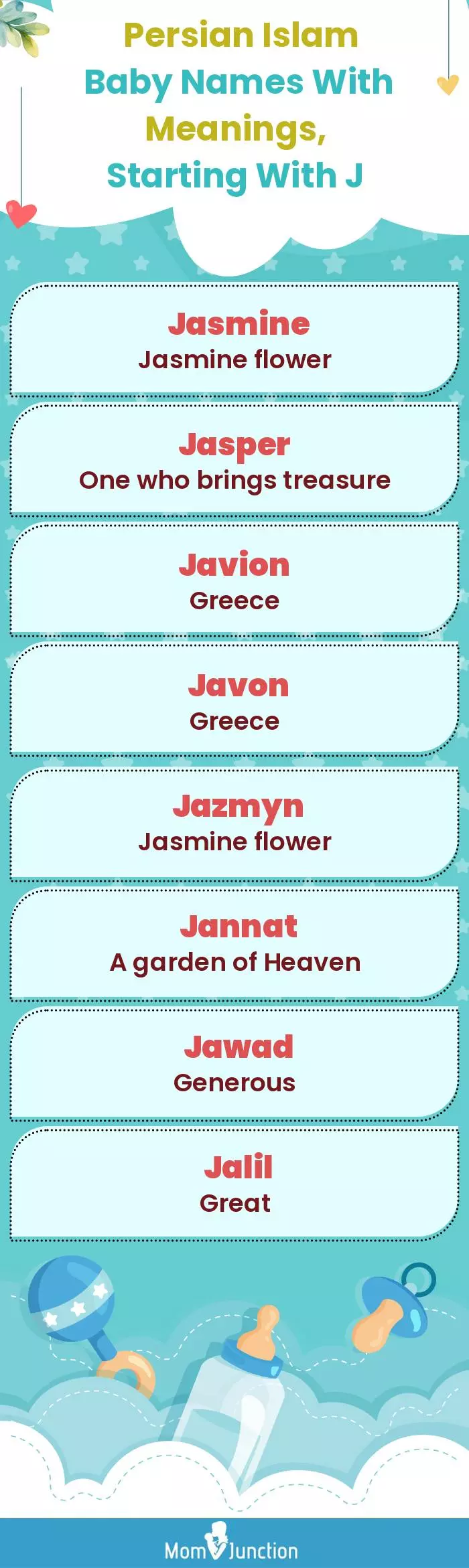  Persian Islam Baby Names with Meanings, Starting With J(infographic)