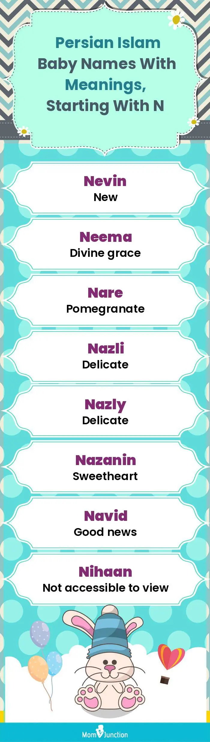  Persian Islam Baby Names with Meanings, Starting With N(infographic)