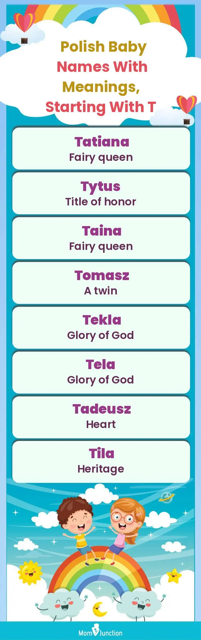  Polish Baby Names with Meanings, Starting With T(infographic)