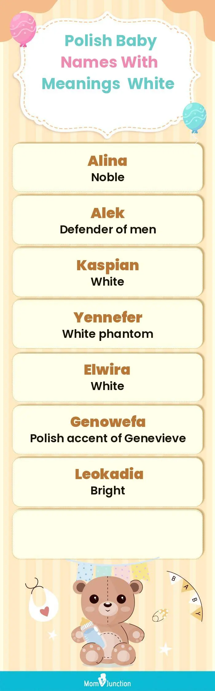  Polish Baby Names with Meanings White(infographic)