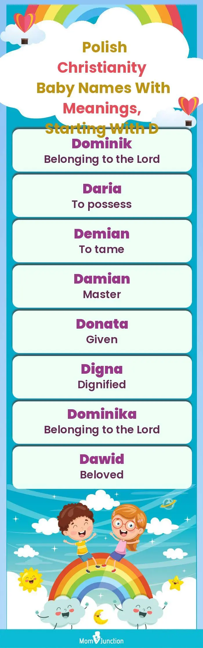  Polish Christianity Baby Names with Meanings, Starting With D(infographic)