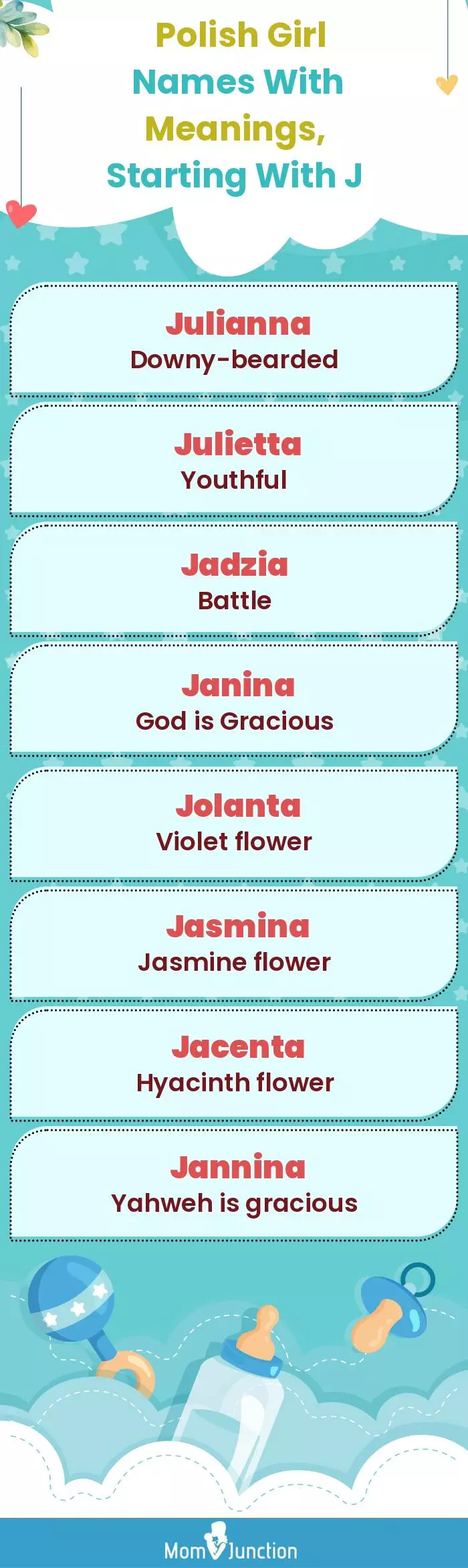  Polish Girl Names with Meanings, Starting With J(infographic)