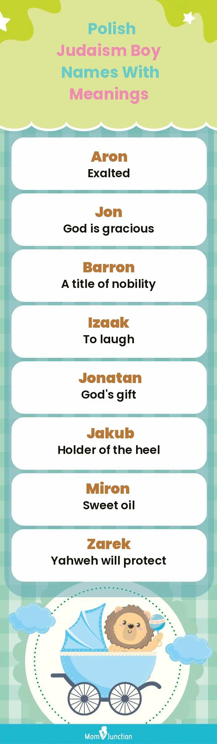  Polish Judaism Boy Names with Meanings(infographic)