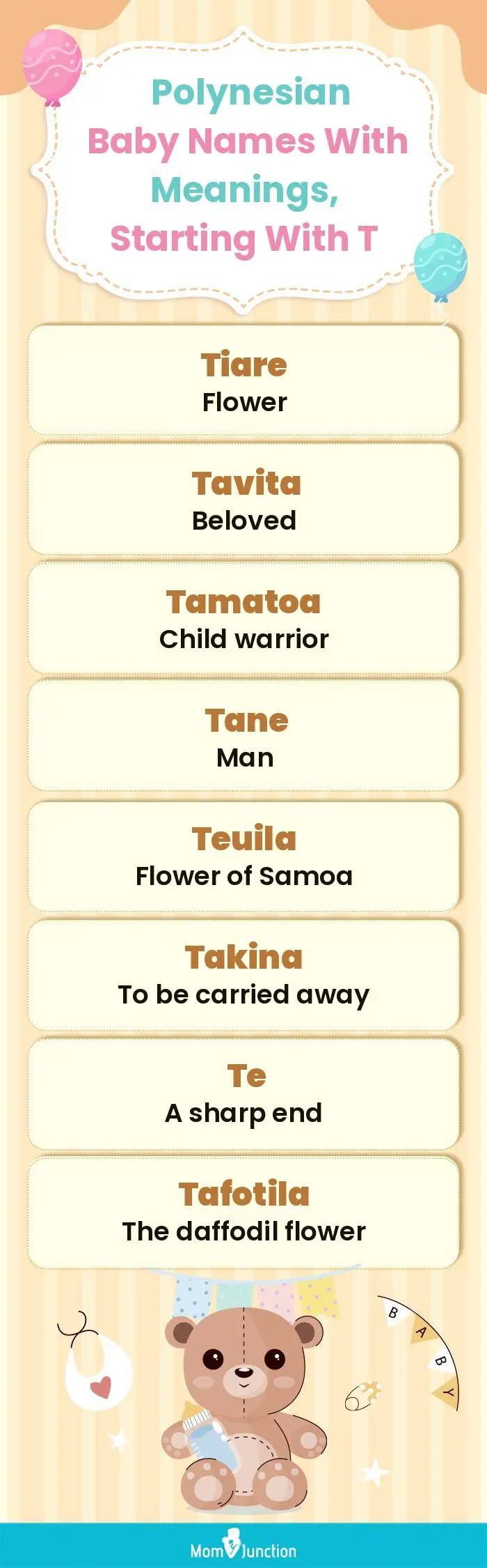  Polynesian Baby Names with Meanings, Starting With T(infographic)