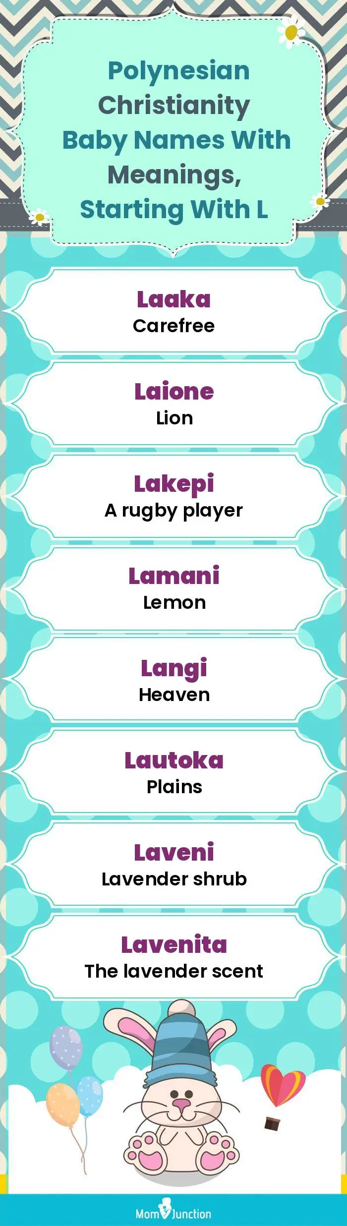  Polynesian Christianity Baby Names with Meanings, Starting With L(infographic)