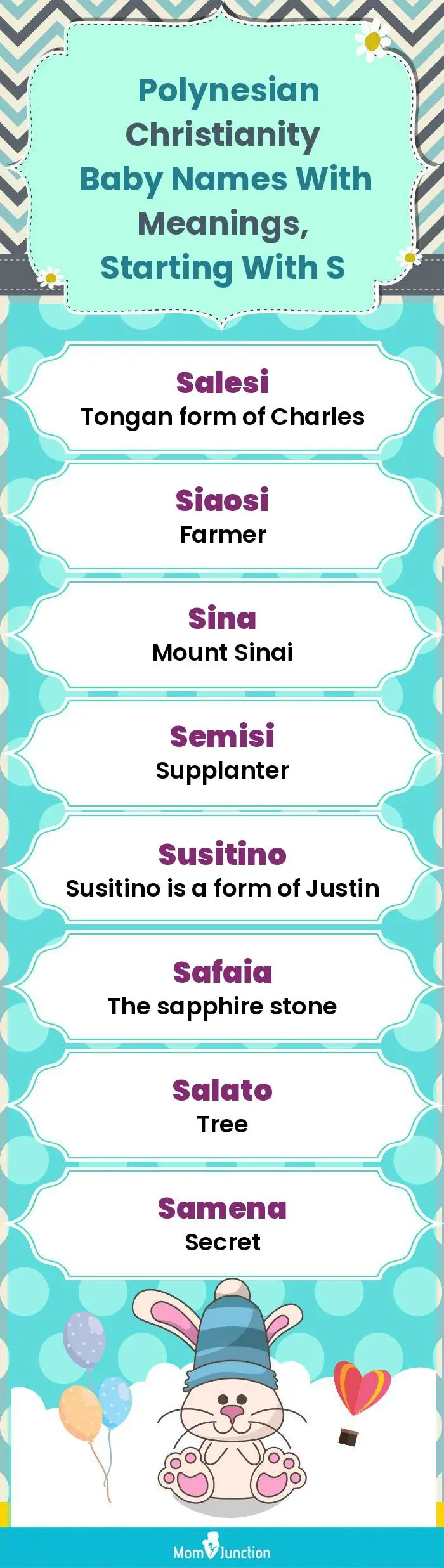  Polynesian Christianity Baby Names with Meanings, Starting With S(infographic)