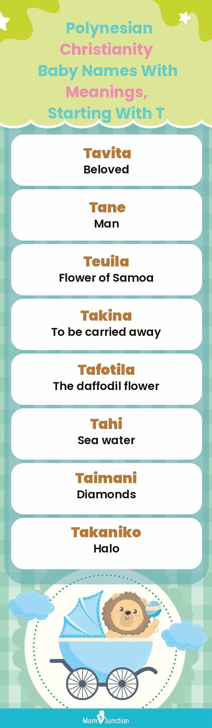  Polynesian Christianity Baby Names with Meanings, Starting With T(infographic)