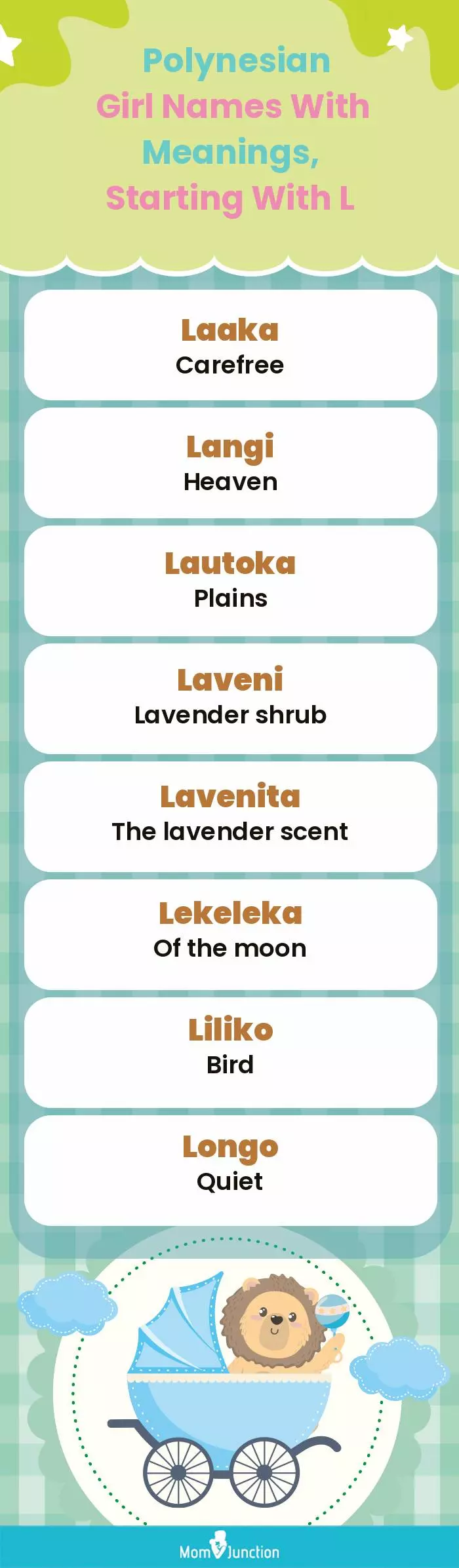  Polynesian Girl Names with Meanings, Starting With L(infographic)