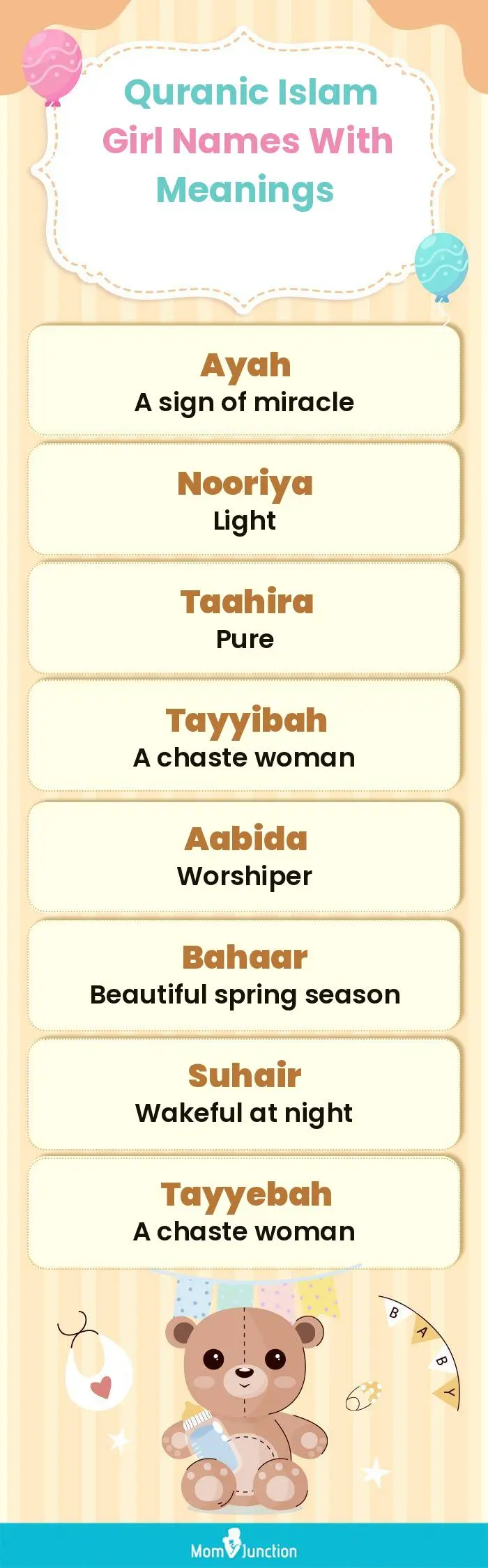  Quranic Islam Girl Names with Meanings(infographic)