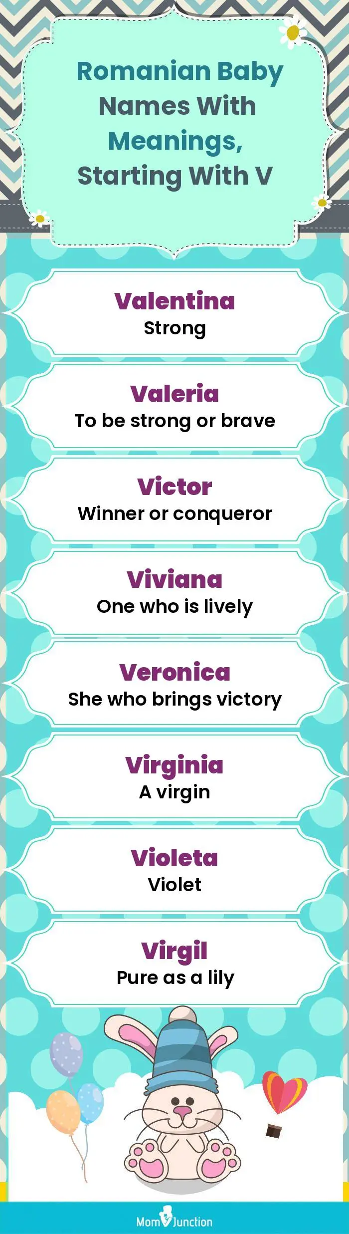  Romanian Baby Names with Meanings, Starting With V(infographic)