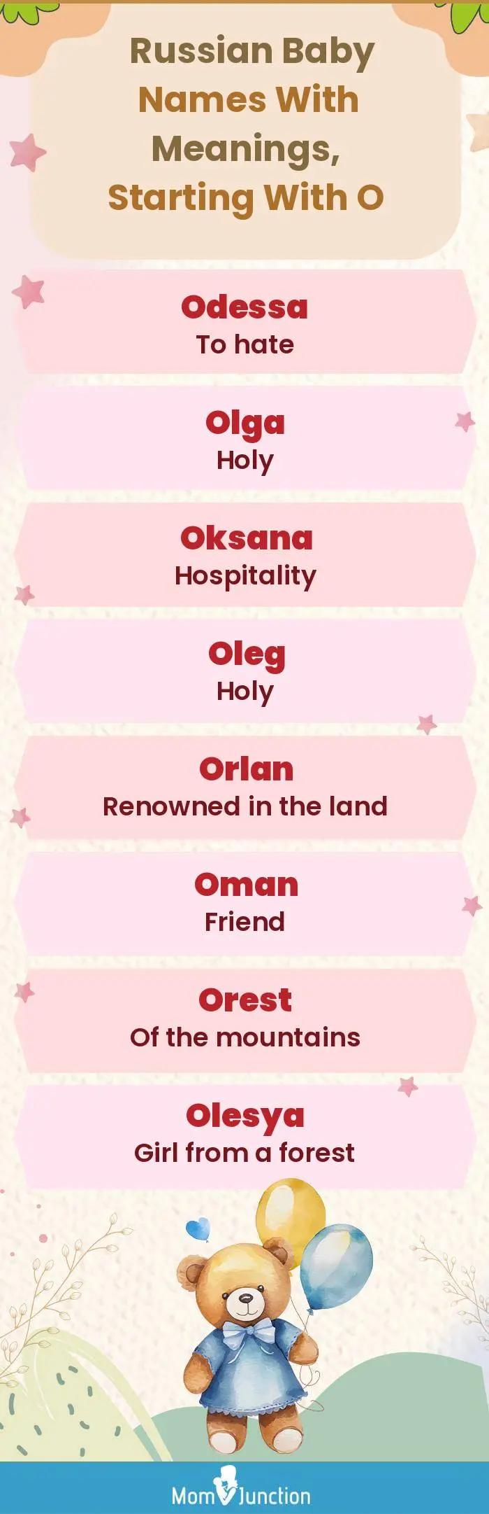  Russian Baby Names with Meanings, Starting With O(infographic)