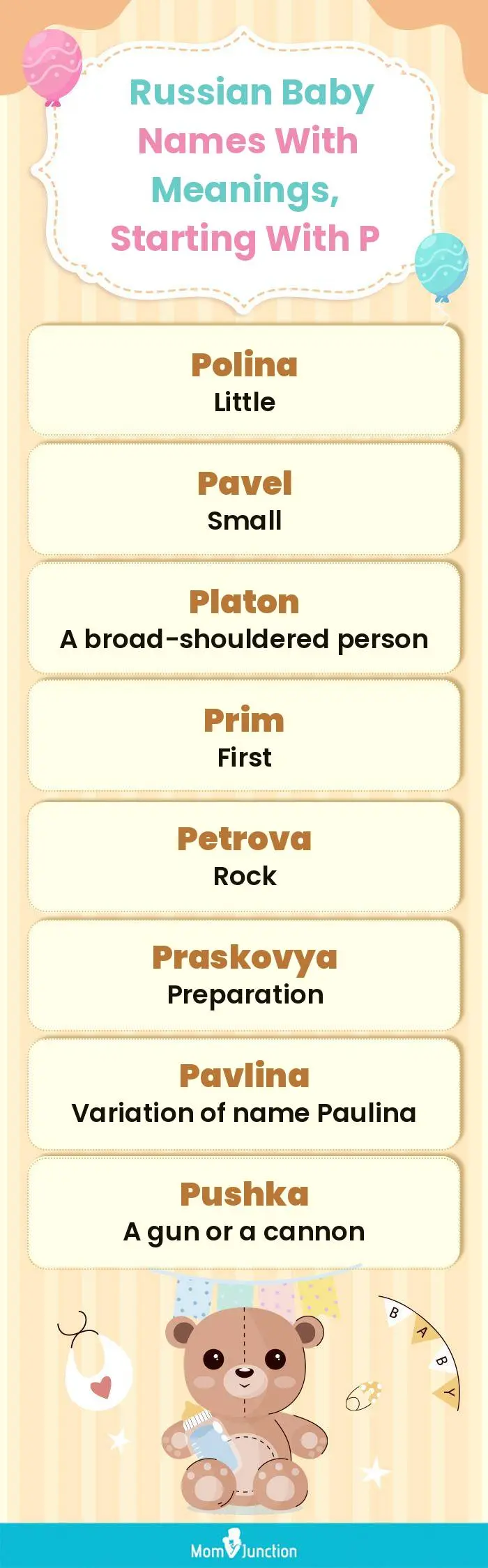  Russian Baby Names with Meanings, Starting With P(infographic)