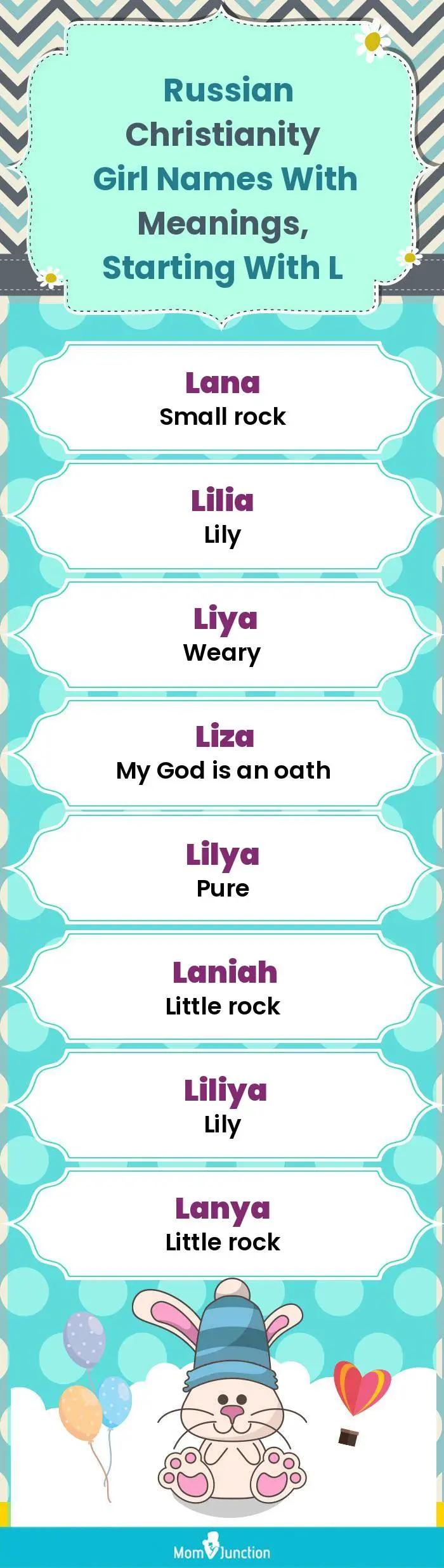  Russian Christianity Girl Names with Meanings, Starting With L(infographic)