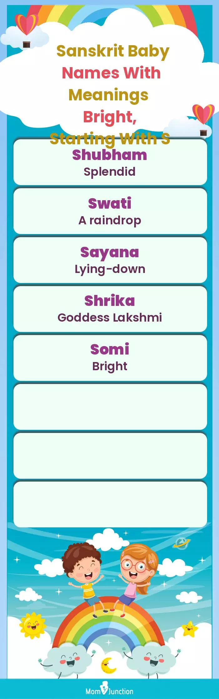  Sanskrit Baby Names with Meanings Bright, Starting With S(infographic)