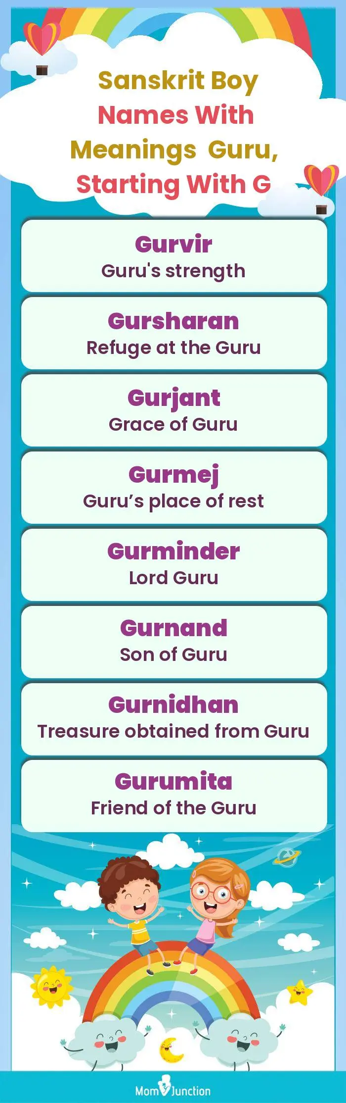  Sanskrit Boy Names with Meanings Guru, Starting With G(infographic)