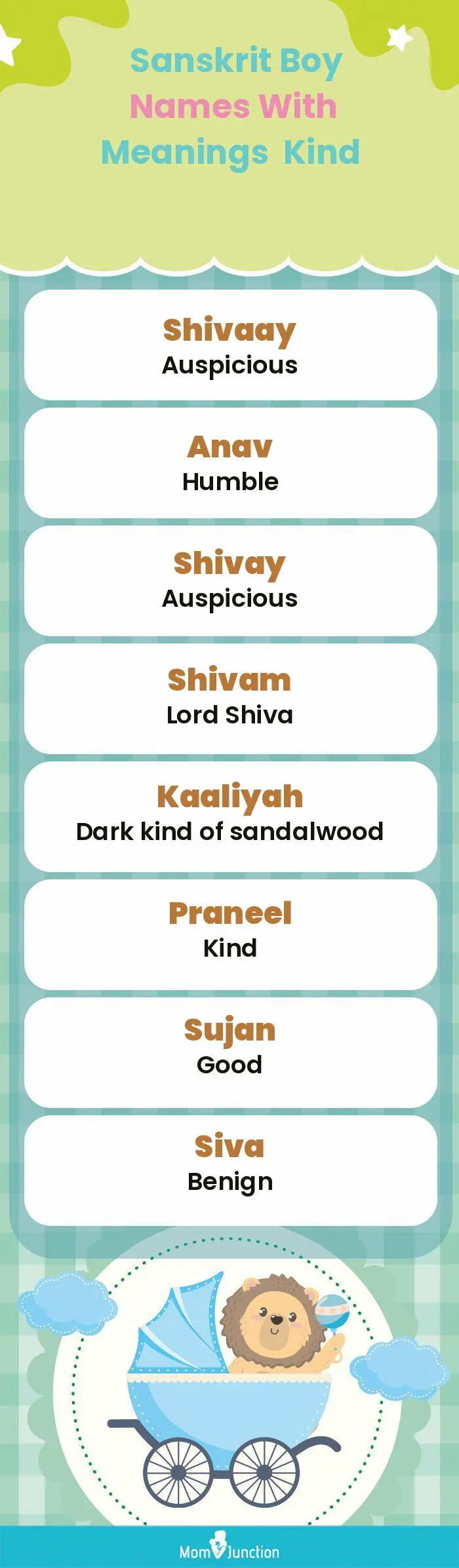  Sanskrit Boy Names with Meanings Kind(infographic)