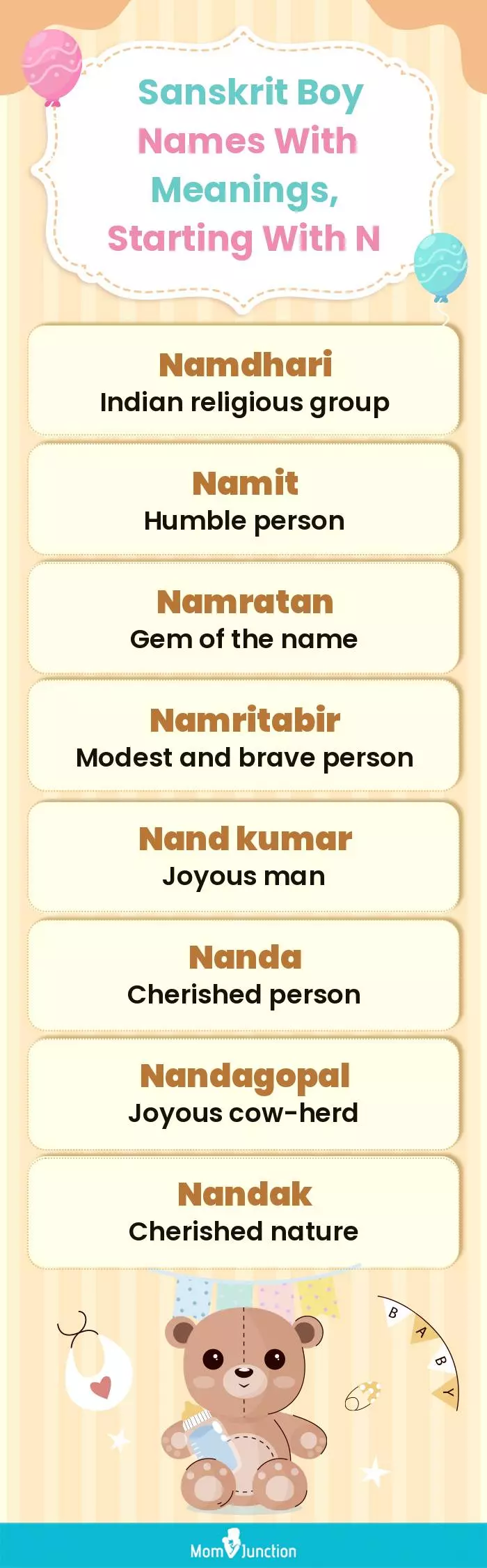  Sanskrit Boy Names with Meanings, Starting With N(infographic)