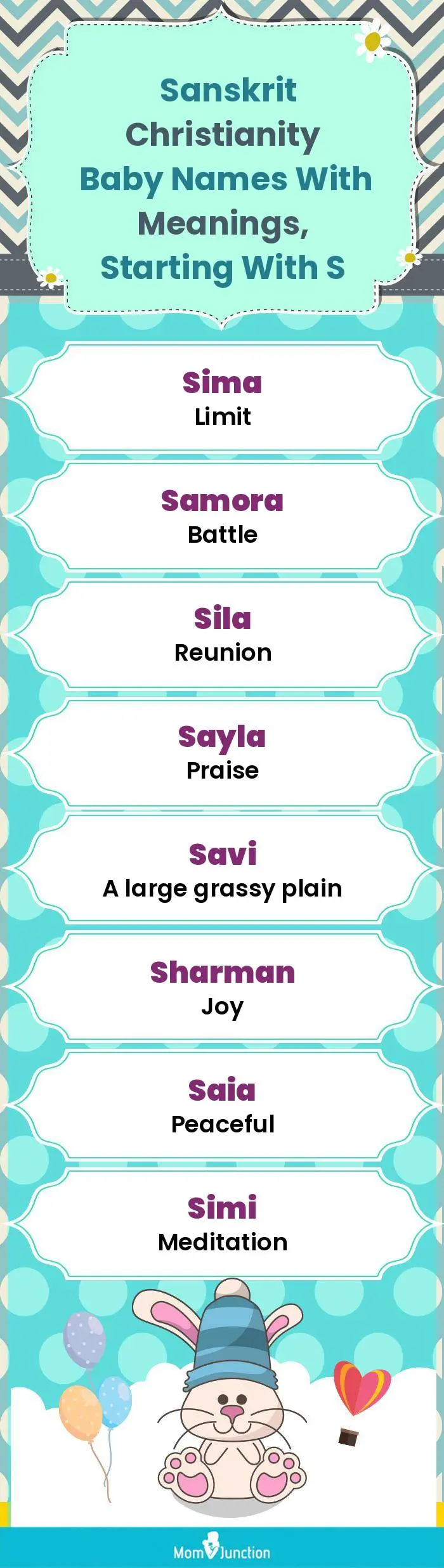  Sanskrit Christianity Baby Names with Meanings, Starting With S(infographic)