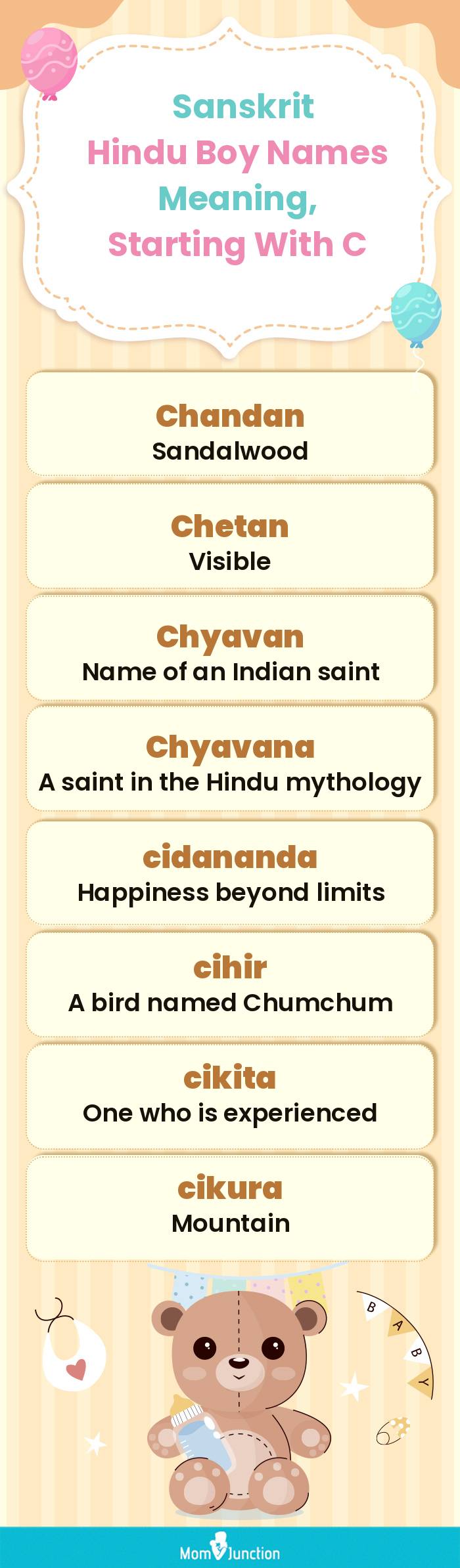  Sanskrit Hindu Boy Names Meaning, Starting With C(infographic)