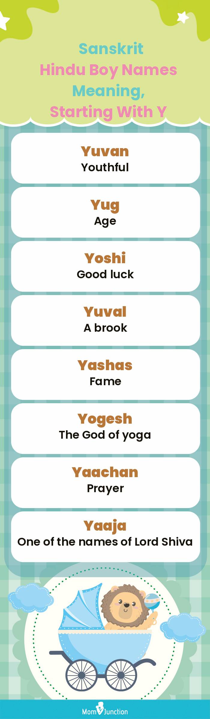  Sanskrit Hindu Boy Names Meaning, Starting With Y(infographic)