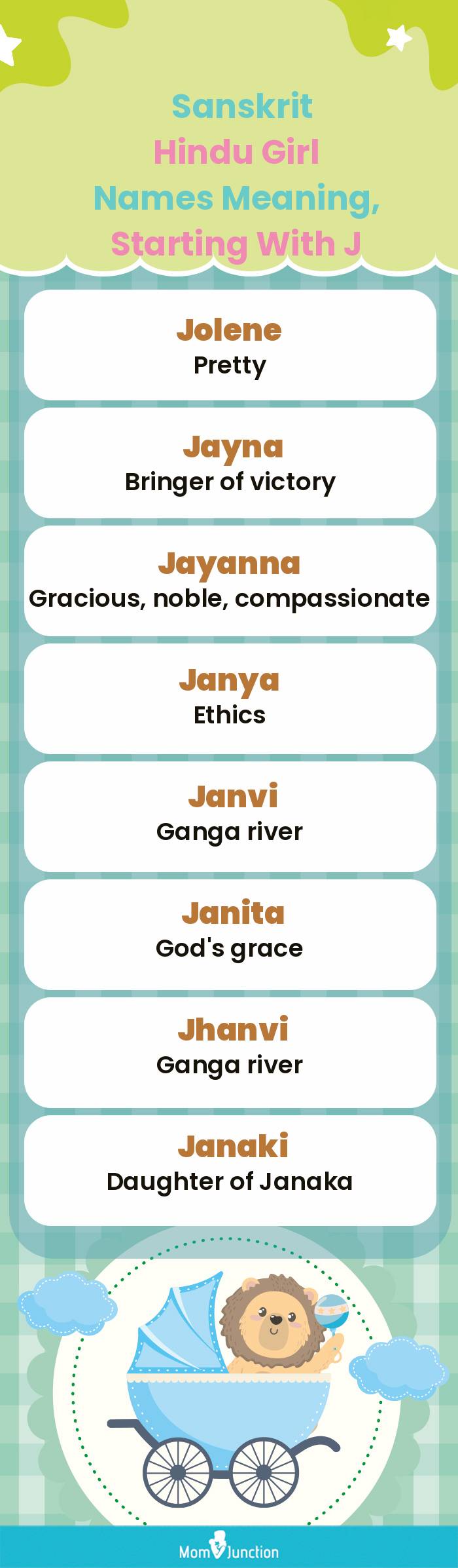  Sanskrit Hindu Girl Names Meaning, Starting With J(infographic)