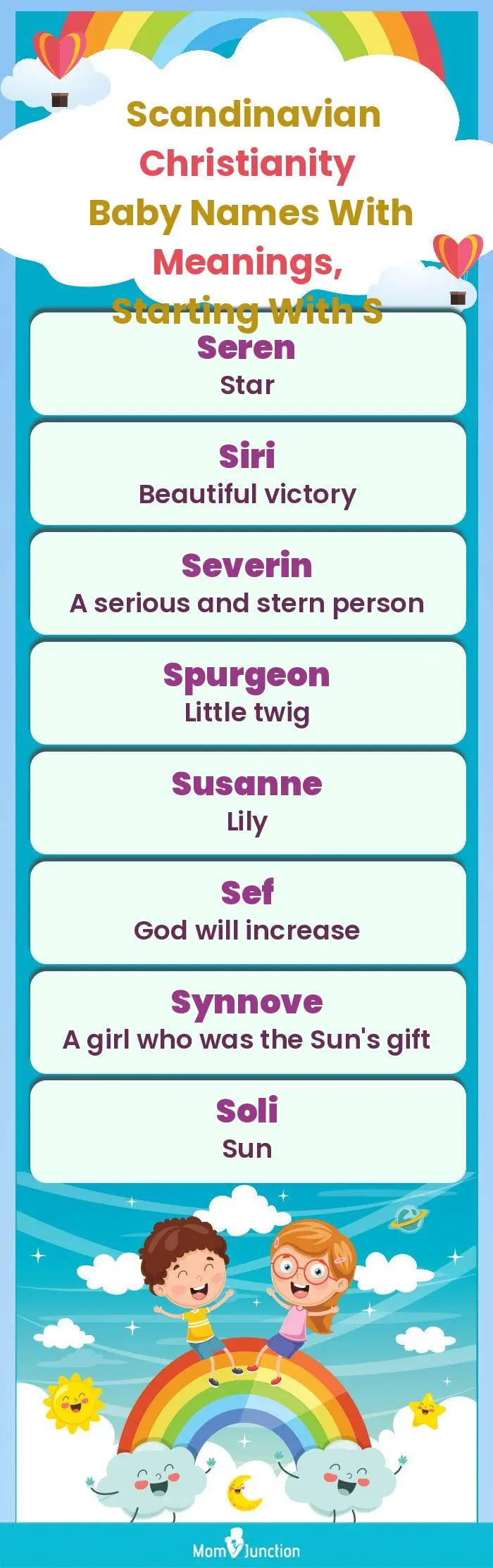  Scandinavian Christianity Baby Names with Meanings, Starting With S(infographic)