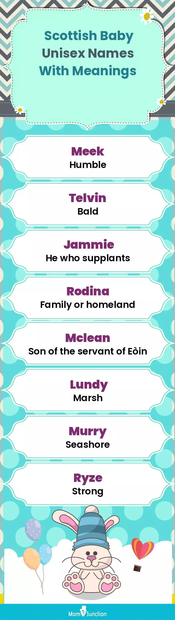  Scottish Baby Unisex Names With Meanings(infographic)