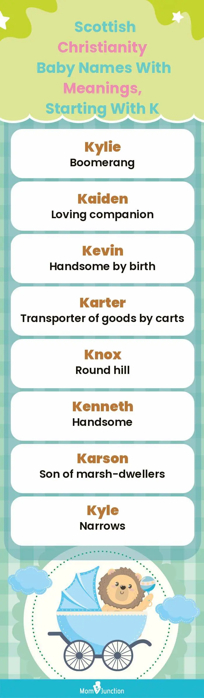  Scottish Christianity Baby Names with Meanings, Starting With K(infographic)